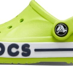 Crocs Kids Bayaband Clogs, Lime Punch/Navy, 8 US Unisex Toddler