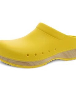 Dansko Kane Slip-On Mule Clog for Women – Lightweight Cushioned Comfort and Removable EVA Footbed with Arch Support – Easy Clean Uppers Kane Yellow 7.5-8 M US