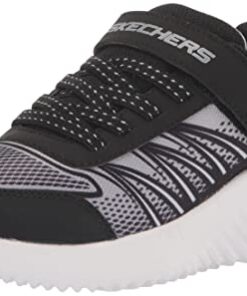 Skechers Kids Boy’s Bounder-Zatic Sneaker, Black/Silver, 12 Little Kid