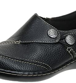 Clarks Women’s Ashland Lane Q Slip-On Loafer, Black, 8 M US