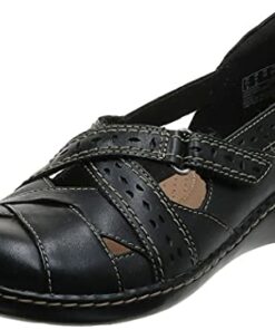 Clarks womens Ashland Spin Q Slip On Loafer, Black, 8.5 US