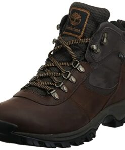 Timberland Men’s Anti-Fatigue Hiking Waterproof Leather Mt. Maddsen Ankle Boot, Dark Brown, 8