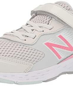 New Balance Kid’s 680 V6 Hook and Loop Running Shoe, Nimbus Cloud/Bubblegum/Surf, 4 Big Kid