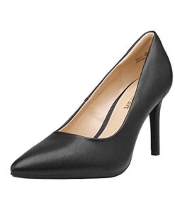 DREAM PAIRS Women’s DPU213 High Stiletto Heels Pointed Toe Pumps Shoes, Black, Size 8