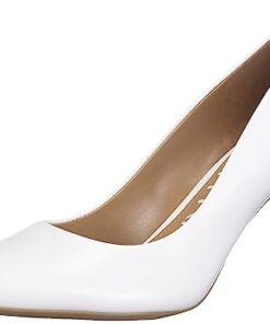 Calvin Klein Women’s Gayle Pump, White Leather, 8