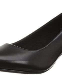 Clarks womens Linvale Jerica Pump, Black Leather, 7.5 Wide US