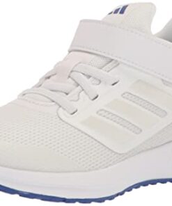 adidas Ultrabounce Running Shoe, White/Zero Metallic/Lucid Blue, 2 US Unisex Little Kid