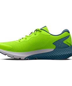 Under Armour Charged Rogue 3 Running Shoe, (300) Lime Surge/Static Blue/Static Blue, 4 US Unisex Big Kid