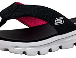 Skechers Performance Women’s Go Walk Move Solstice Black/White Flip Flop 8 M US