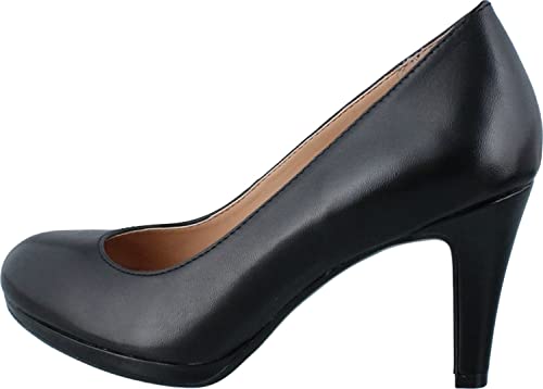 Naturalizer Womens Michelle Classic High Heel Pump ,Black Leather,8.5