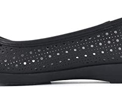 CLIFFS BY WHITE MOUNTAIN Cheryl Women’s Ballet Flat, Black/Burnished/Smooth, 8.5 M