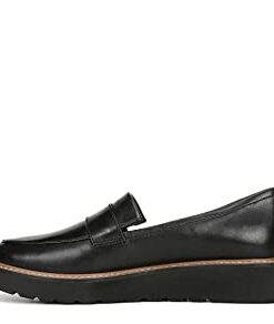 Naturalizer Womens Adaline Slip On Lightweight Platform Loafer ,Black Leather,8.5M