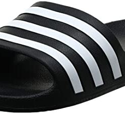 adidas Unisex Adilette Aqua Slides Sandal, Core Black/White/Core Black, 9 US Men