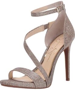 Jessica Simpson womens Rayli2 Heeled Sandal, Gold, 7.5 US