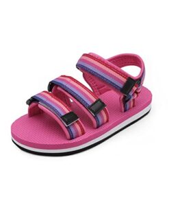 DREAM PAIRS Boys Girls SDAS227K Open-Toe Outdoor Summer Sport Sandals Fuchsia Size 13 Little Kid