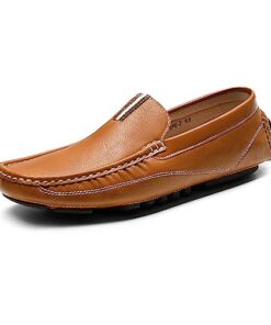 Bruno Marc Men’s Tan Driving Moccasins Penny Loafers Slip on Loafer Shoes Size 12 BM-Pepe-2