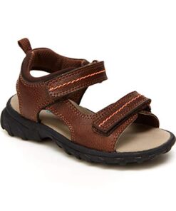 Simple Joys by Carter’s Boy’s Rowan Beach Sandal, Brown, 7 Toddler