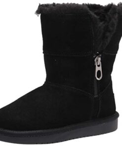 Koolaburra by UGG Unisex-Child Aribel Short Boot, Black, 9 Toddler US