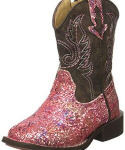 Roper Little Kids Glitter Aztec Boot, Pink, 2