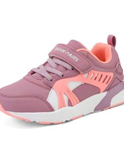 DREAM PAIRS Girls Athletic Sports Sneakers Tennis Running Shoes Color Dusty Pink Size 1 Little Kid Zp19003k