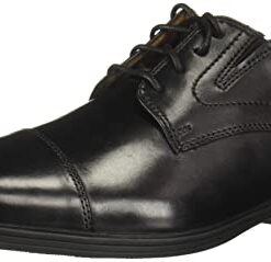 Clarks mens Whiddon Cap Oxford, Black Leather, 14 US