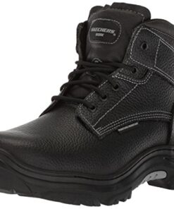 Skechers for Work Men’s Burgin-Tarlac Industrial Boot,black embossed leather,10 M US