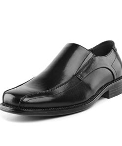 Bruno Marc Mens Leather Lined Dress Loafers Shoes, 1-Black – 12 (State-01)