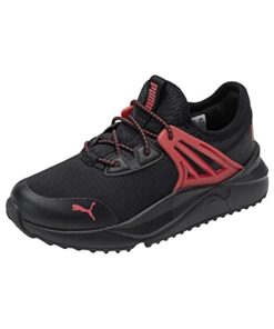 PUMA Pacer Future Sneaker, Big Cat Black-for All Time Red, 2 US Unisex Little Kid