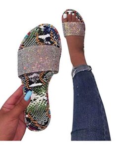 Sandals for Women Platform, Crystal Comfy Platform Sandal Shoes Summer Beach Travel Shoes Sandal Ladies Flip Flops