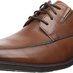 Clarks mens Tilden Walk Oxford, Dark Tan Leather, 10.5 US