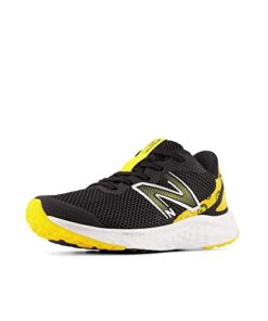 New Balance Boy’s Fresh Foam Arishi V4 Lace-up Running Shoe, Black/Hot Marigold, 3 Little Kid