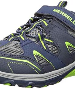 Merrell Trail Chaser Hiking Sneaker, Navy/Green, 1 US Unisex Big Kid
