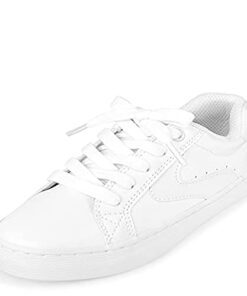 The Children’s Place,boys,Sneakers,and Toddler Uniform Low Top Sneakers,White,3 Big Kid