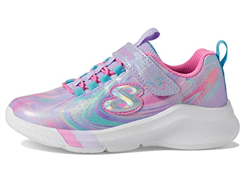 Skechers Kids Girls Dreamy Lites-Swirly Sweets Sneaker, Lavender/Multi, 8 Toddler