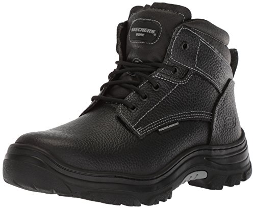 Skechers for Work Men’s Burgin-Tarlac Industrial Boot,black embossed leather,11 M US
