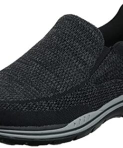 Skechers mens Expected Gomel Slip On Loafer, Black, 12-12.5 Wide US