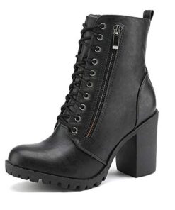 DREAM PAIRS Women?s Black Chunky Heel Ankle Booties Size 8.5 B(M) US Sliverado