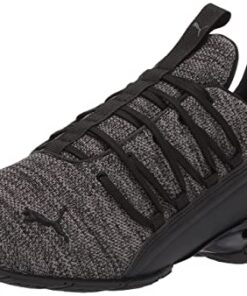 PUMA Men’s Axelion Running Shoe, Multi Black-Castlerock, 12