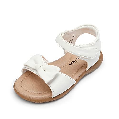 DREAM PAIRS KSD213 Little Kid Girls Sandals Fashion Bow Summer Shoes White 12 Little Kid