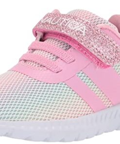 Nautica Kids Girls Boys Fashion Sneaker Athletic Running Shoe with Stap for Toddler and Little Kids-Towhee-Rainbow Sparkle-10