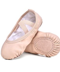 Stelle Ballet Shoes for Girls Toddler Ballet Slippers Soft Leather Boys Dance Shoes for Toddler/Little Kid/Big Kid(Ballet Pink,9MT)