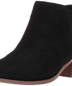 Amazon Essentials Women’s Ankle Boot, Black Microsuede, 8.5