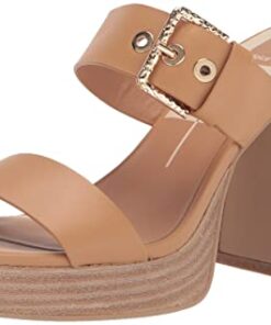 Dolce Vita Women’s Landry Heeled Sandal, TAN Leather, 7.5