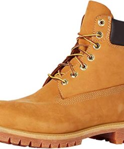 Timberland Men’s 6 inch Premium Waterproof Boot Fashion, Wheat Nubuck, 9.5