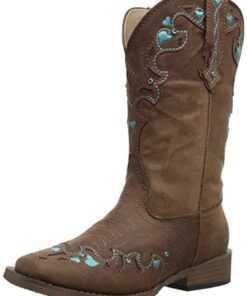 Roper Little Kids Hearts Boot, Brown, 2