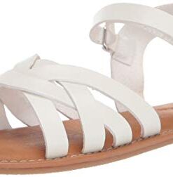 Amazon Essentials Girl’s Strappy Sandal, White, 13 Youth US Little Kid