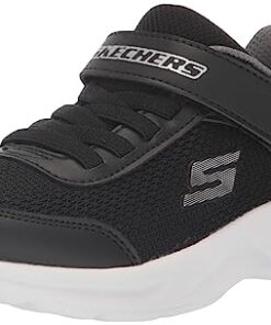 Skechers Kids Boy’s Dynamatic Sneaker, Black, 1 Little Kid