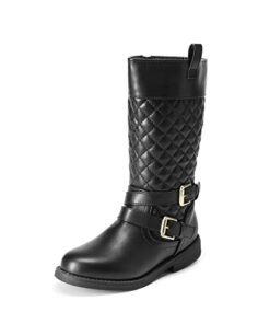 DREAM PAIRS Girls Black Buckle Knee High Riding Boots Size 13 Little Kid Luckid-01