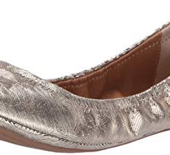 Lucky Brand womens Emmie Ballet Flat, Platinum, 8.5 US