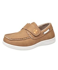 Lucky Brand Boat Shoes for Kids Shoes with Velcro Closure Loafers Fashion School in Brown Size 1 (Little Kid & Big Kid)